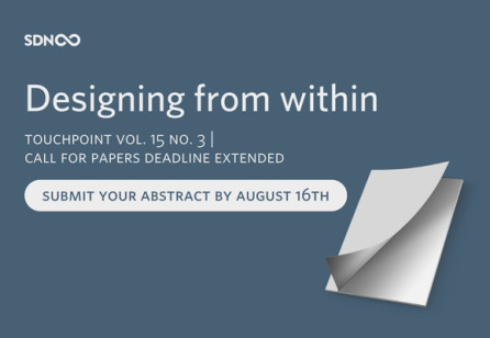 Touchpoint 15-3 Call for Papers deadline extended: “Designing from Within”